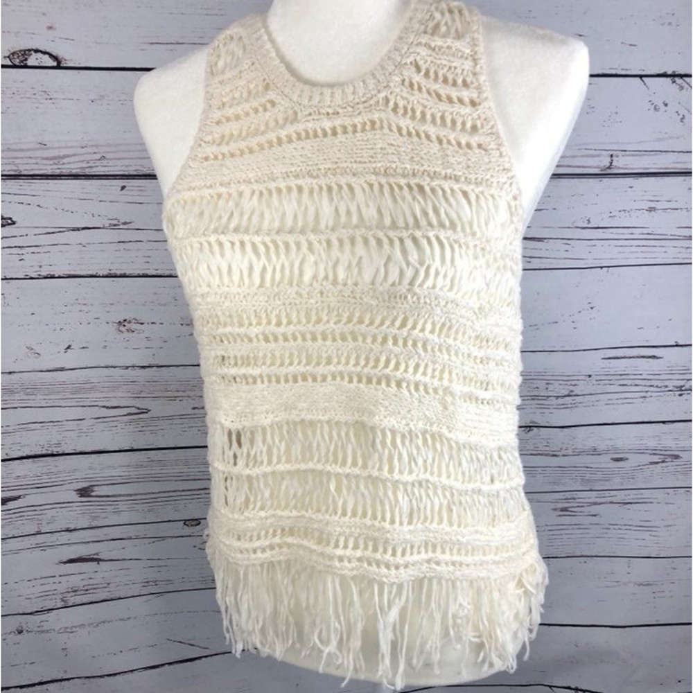 AEO Crochet Cream Tank Top Sz: XS